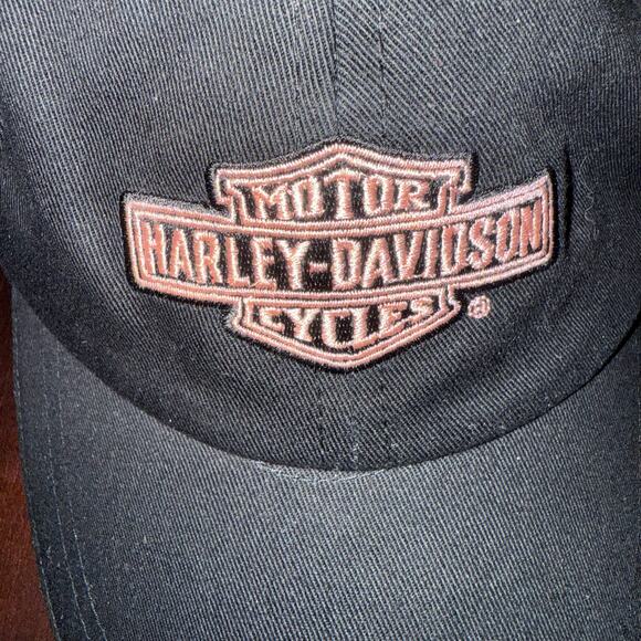 Harley-Davidson Motorcycles Pink and Black Adjustable one size cap hat - Picture 10 of 10